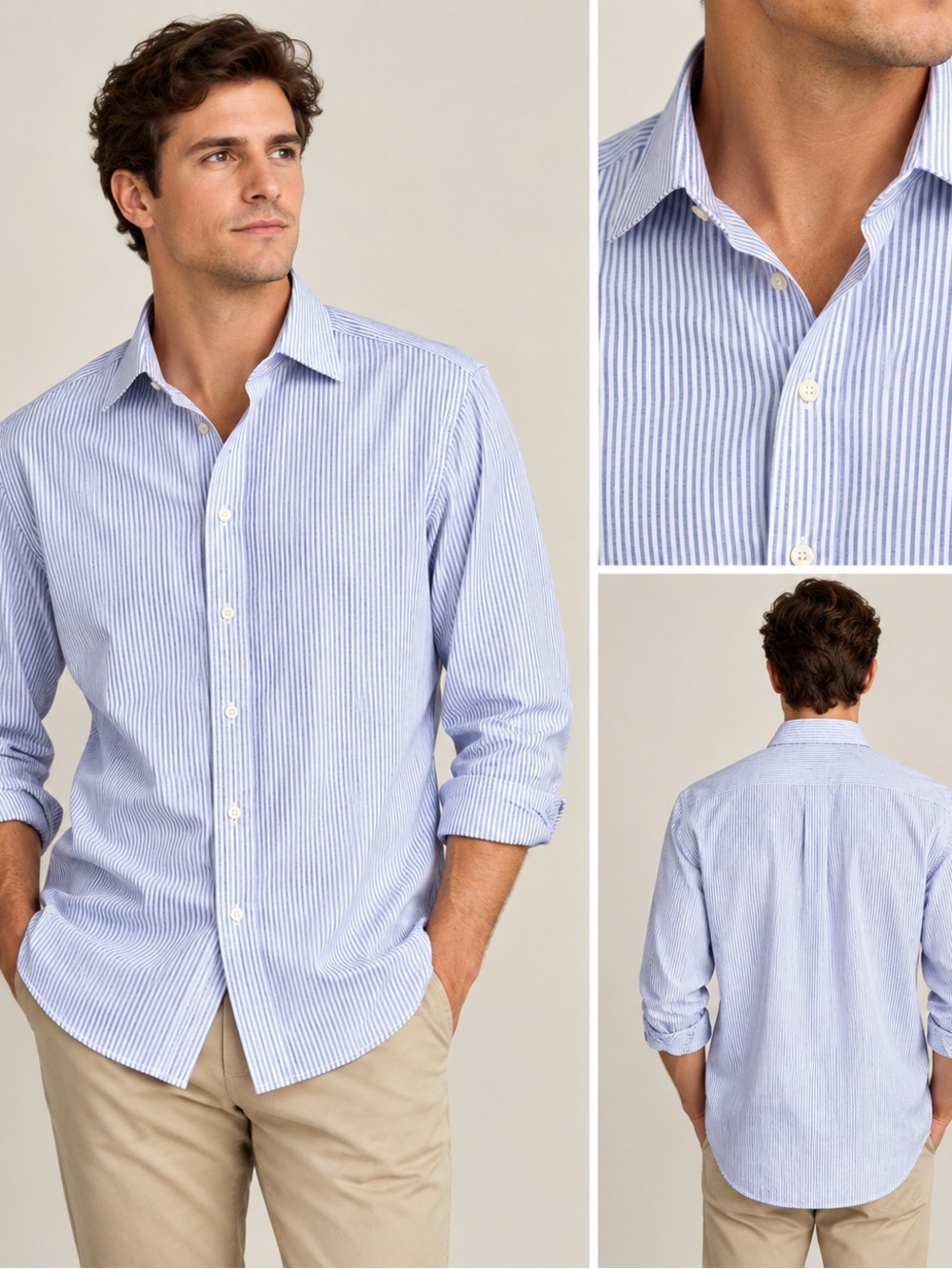 Brooks Brothers Blue and White Striped Regent Dress Shirt Regeny